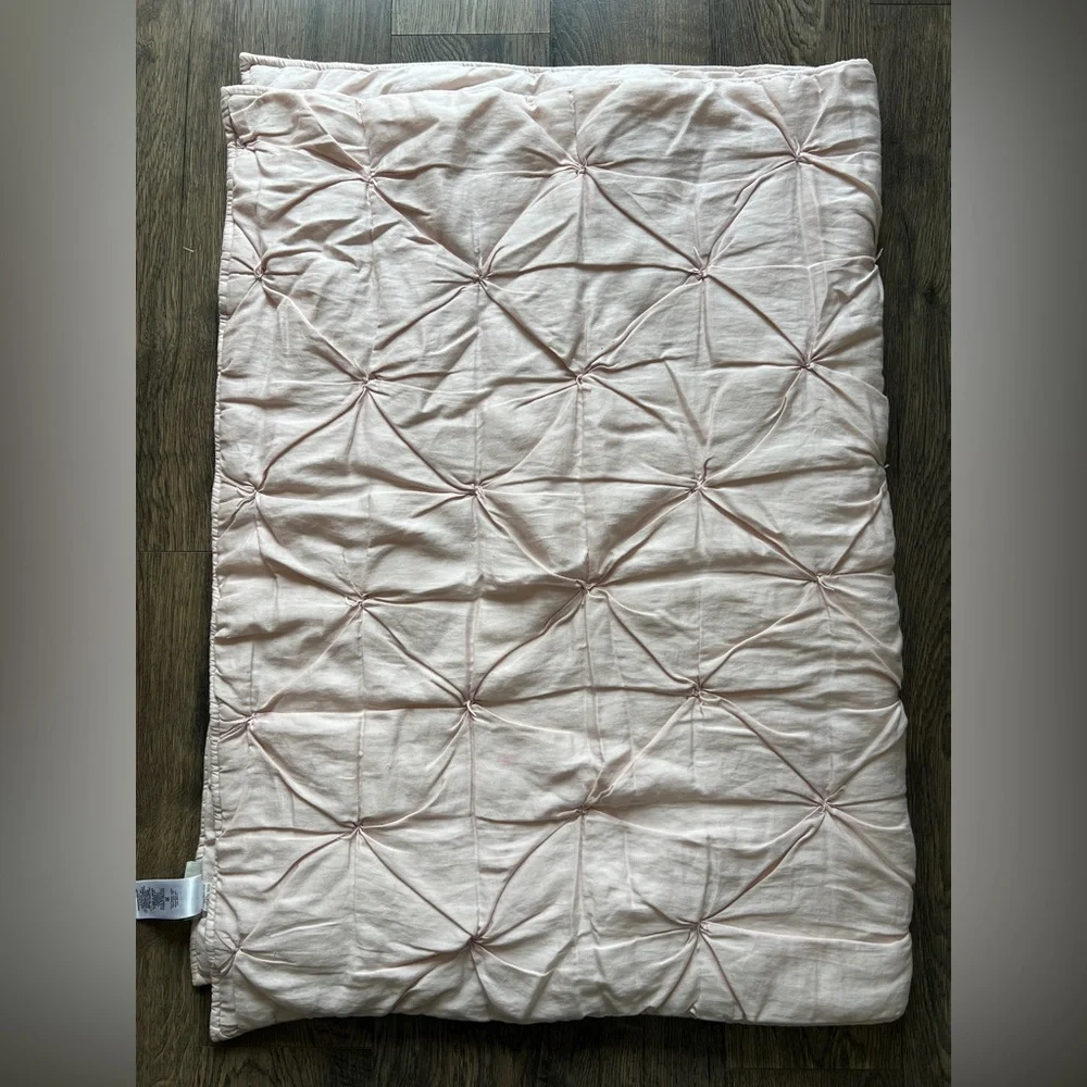Pottery Barn Kids Soft Pink Quilted Blanket
